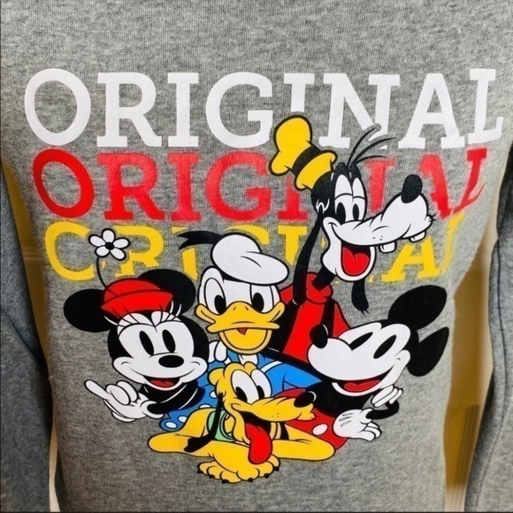 DISNEY Medium Gray Sweatshirt Top NWT - Picture 2 of 10